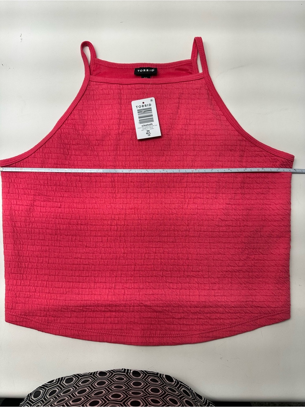 Torrid Crinkle Knit Goddess Neck Crop Tank Honeysuckle. Y2K
